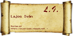 Lajos Iván névjegykártya